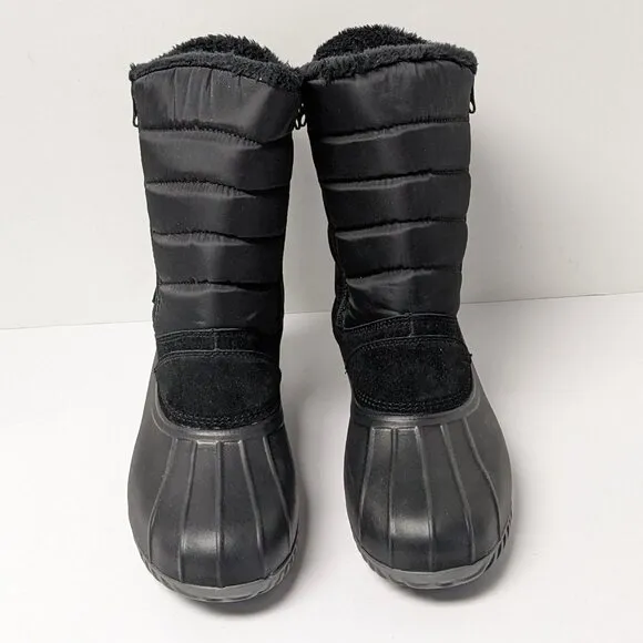 Propet Illia Insulated Winter Boots, Black, Women's 8.5 2E (Extra Wide)