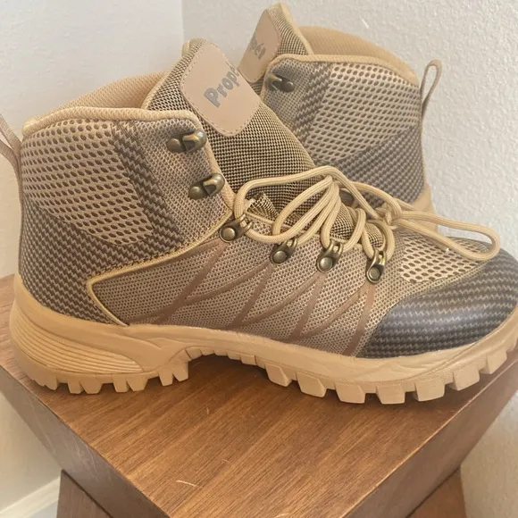 Propet Men’s Traverse EUC Hiking Boots, Tan &amp; Brown, size 10 XX (Wide)