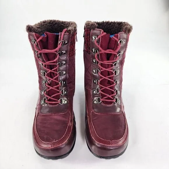 PROPET Womens Delaney Frost Winter Bordo Red Boots