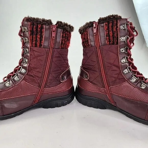PROPET Womens Delaney Frost Winter Bordo Red Boots