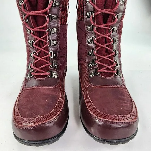 PROPET Womens Delaney Frost Winter Bordo Red Boots
