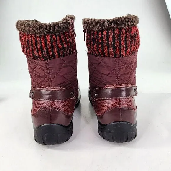 PROPET Womens Delaney Frost Winter Bordo Red Boots