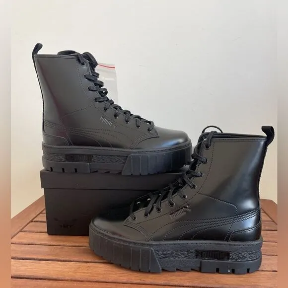 PUMA X Dua Lipa Mayze Boots Black USA Women Size 8/UK 5.5/EU 38.5( MSRP$140)