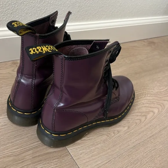 Purple Dr. Martens Size 6 lace up boots