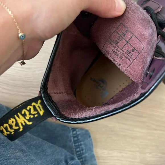 Purple Dr. Martens Size 6 lace up boots