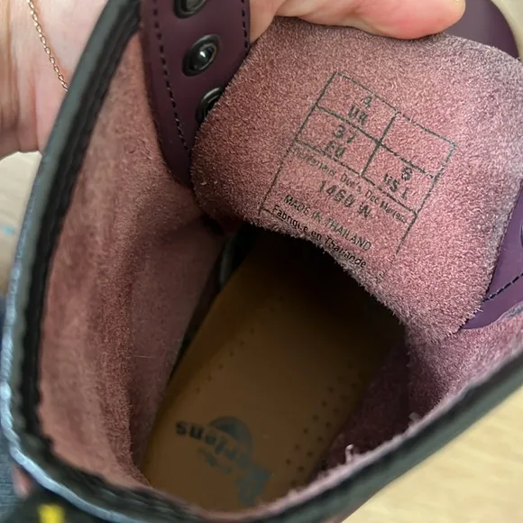 Purple Dr. Martens Size 6 lace up boots