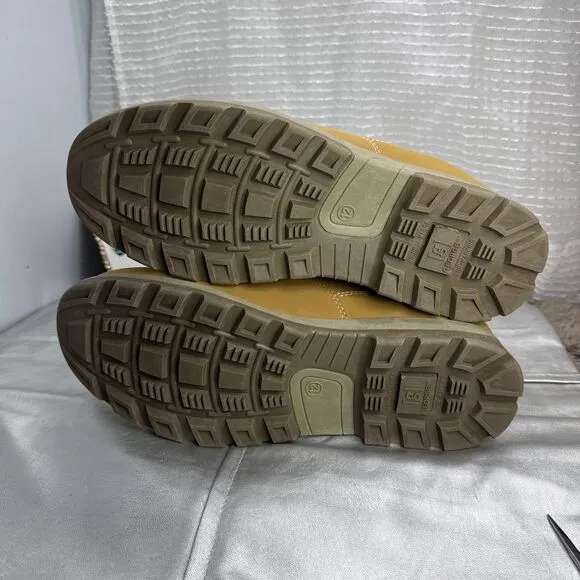 (R8) George Casual Work Shoes Lace Up Camel Brown Size 12 (2) Memory Foam NWOT