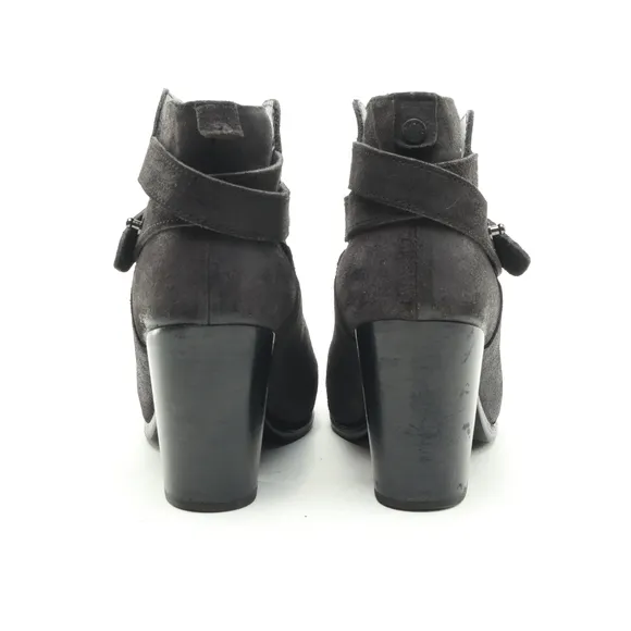 Rag &amp; Bone Harrow Suede Leather Ankle Boots Booties Women EU 38 Black