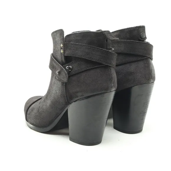 Rag &amp; Bone Harrow Suede Leather Ankle Boots Booties Women EU 38 Black