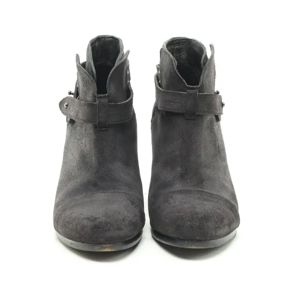 Rag &amp; Bone Harrow Suede Leather Ankle Boots Booties Women EU 38 Black