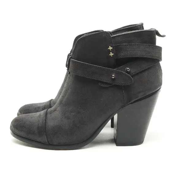 Rag &amp; Bone Harrow Suede Leather Ankle Boots Booties Women EU 38 Black