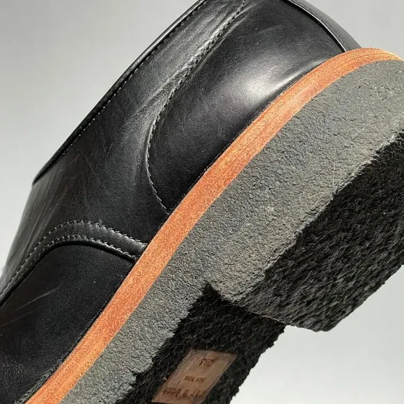 rag &amp; bone Victor Crepe Oxfords size 7/39.5 Black Leather Shoes Work Business
