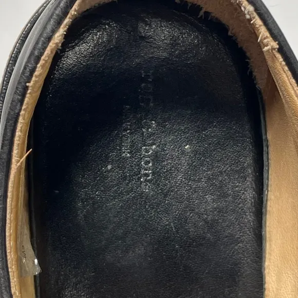 rag &amp; bone Victor Crepe Oxfords size 7/39.5 Black Leather Shoes Work Business