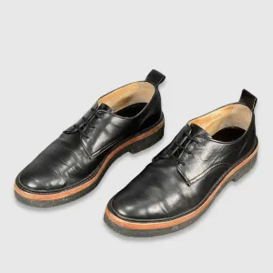 rag &amp; bone Victor Crepe Oxfords size 7/39.5 Black Leather Shoes Work Business