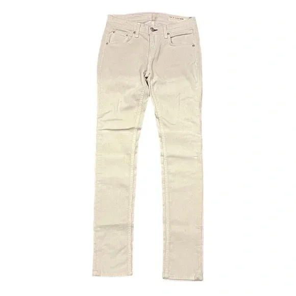 Rag &amp; Bone winter white Tomboy skinny Corduroy Jeans 29