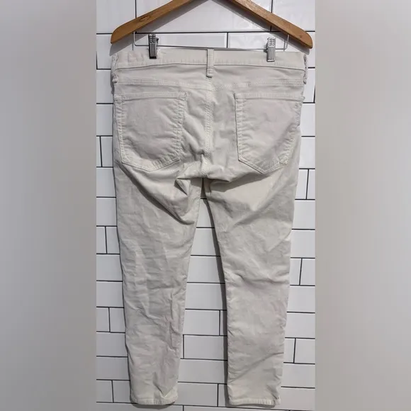 Rag &amp; Bone winter white Tomboy skinny Corduroy Jeans 29