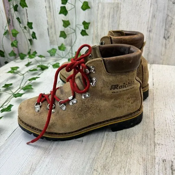 Raichle Hiking Boots men’s Vibram Soles Switzerland Mountaineering Leather