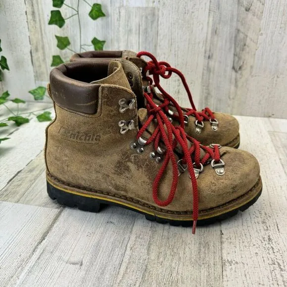 Raichle Hiking Boots men’s Vibram Soles Switzerland Mountaineering Leather