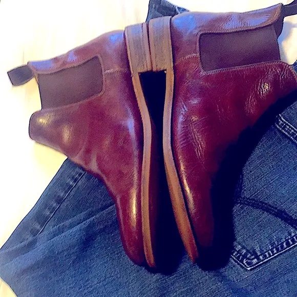Ralph Lauren Made in Italy Cordovan Leather Chelsea Boots Sz 13 EUC