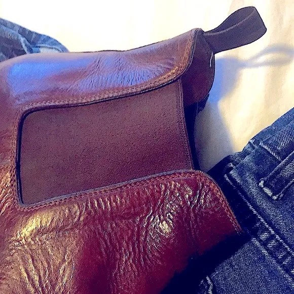 Ralph Lauren Made in Italy Cordovan Leather Chelsea Boots Sz 13 EUC