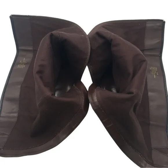 Ralph Lauren Marille Brown Black Equestrian Riding Tall Leather Riding Boots 9.5
