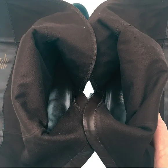 Ralph Lauren Marille Brown Black Equestrian Riding Tall Leather Riding Boots 9.5
