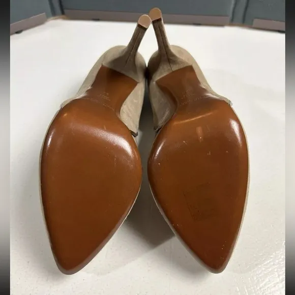 Ralph Lauren Purple Label Collection Celia Glen Tan Suede Pump Heels Women 9 B