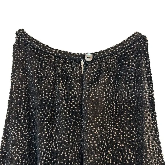 Ramy Brook Burnout Paris Sleeveless Dress Black Size Medium