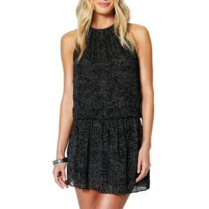 Ramy Brook Burnout Paris Sleeveless Dress Black Size Medium