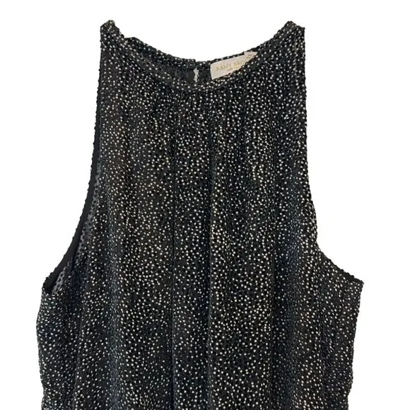 Ramy Brook Burnout Paris Sleeveless Dress Black Size Medium