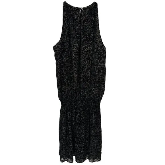 Ramy Brook Burnout Paris Sleeveless Dress Black Size Medium