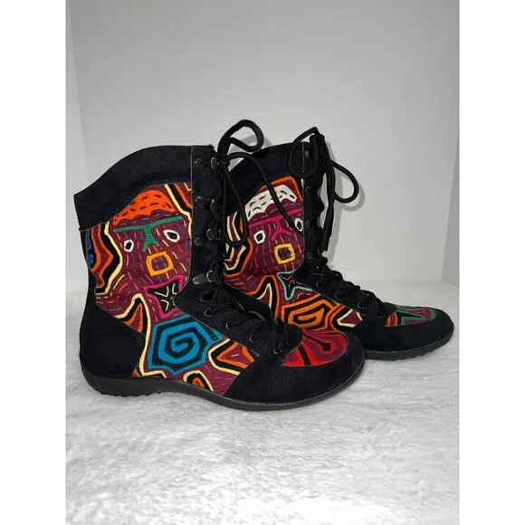 *RARE* Journey Rugged Hiker Mola Boot by Kuna Prints  Size 8 Ladies