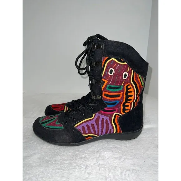 *RARE* Journey Rugged Hiker Mola Boot by Kuna Prints  Size 8 Ladies