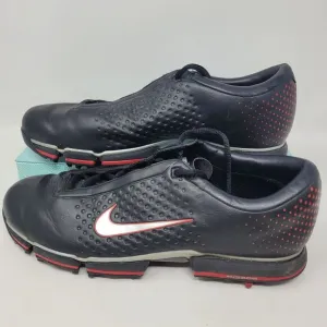 RARE Nike Mens Shoe Sz 9.5 Black Red silver Air Zoom Vapor II 2 Golf Cleats EU43
