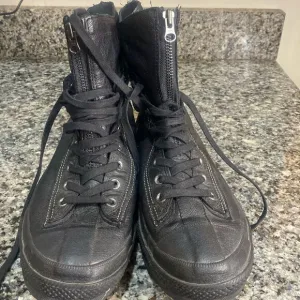 Rare Converse Chuck Taylor XHI  leather combat blackout boots men Sz 13