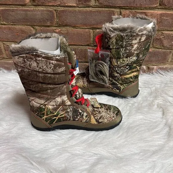 RealTree Max-1 Girl Camo Insulated Winter Boots Size 8 NEW