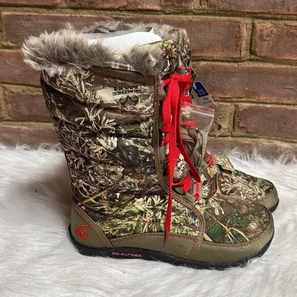 RealTree Max-1 Girl Camo Insulated Winter Boots Size 8 NEW
