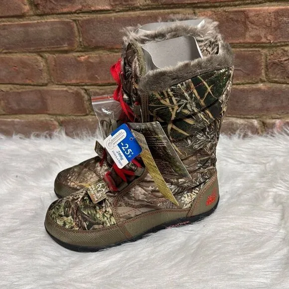 RealTree Max-1 Girl Camo Insulated Winter Boots Size 8 NEW