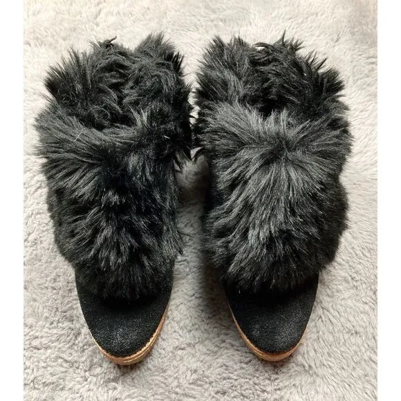 Rebecca Minkoff “Perry” Diesel Black Siede Leather moto Boots