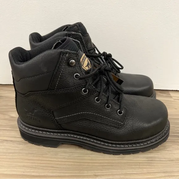 Red Wing Irish Setter Kittson 6&quot; STEEL TOE Black Work Boots Men 7D 83664 NWOB