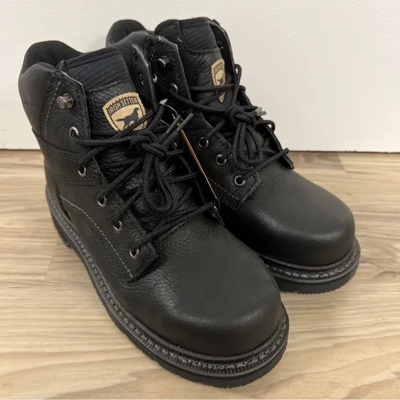 Red Wing Irish Setter Kittson 6&quot; STEEL TOE Black Work Boots Men 7D 83664 NWOB