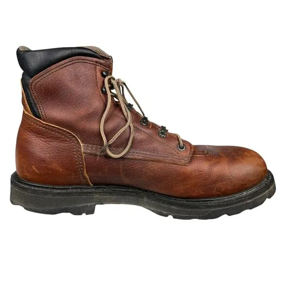 Red Wing Men’s Supersole Brown Leather Lace Up Work Boot Size US 11.5 D