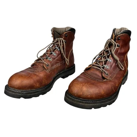 Red Wing Men’s Supersole Brown Leather Lace Up Work Boot Size US 11.5 D