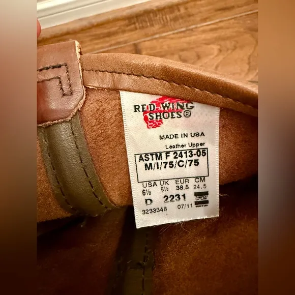 Red Wing Pecos 2231 Steel Toe Boots Men's Size 6.5 D Made in USA work boots NEW