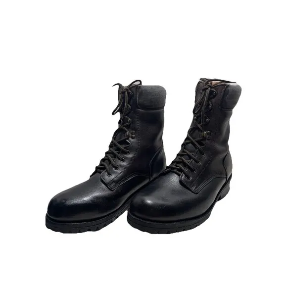 RedHead Waterproof Boots AMK-1224 Size 12M Lace-Up Leather  Black EUC ***READ***