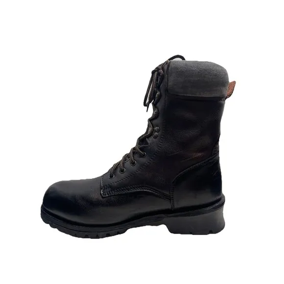 RedHead Waterproof Boots AMK-1224 Size 12M Lace-Up Leather  Black EUC ***READ***