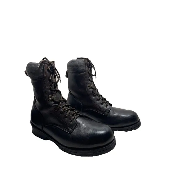 RedHead Waterproof Boots AMK-1224 Size 12M Lace-Up Leather  Black EUC ***READ***