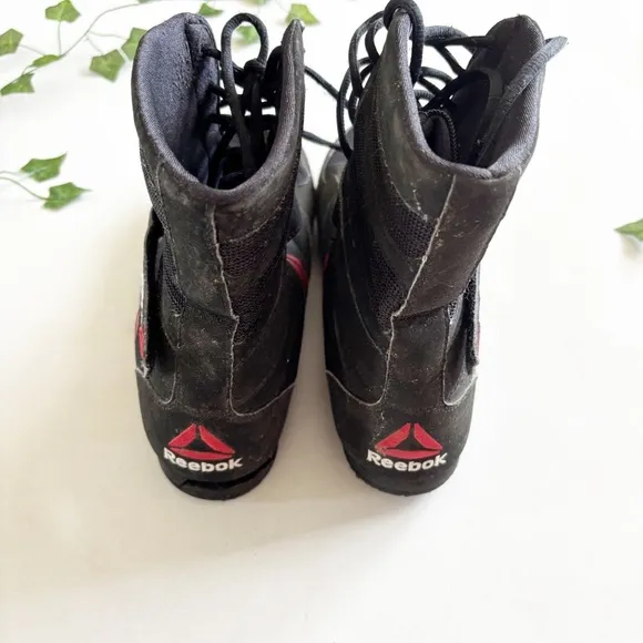 Reebok Boxing Boots Men Size 11  *RARE* Excellent Cond Mayweather Black Red