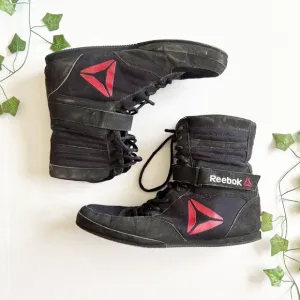 Reebok Boxing Boots Men Size 11  *RARE* Excellent Cond Mayweather Black Red