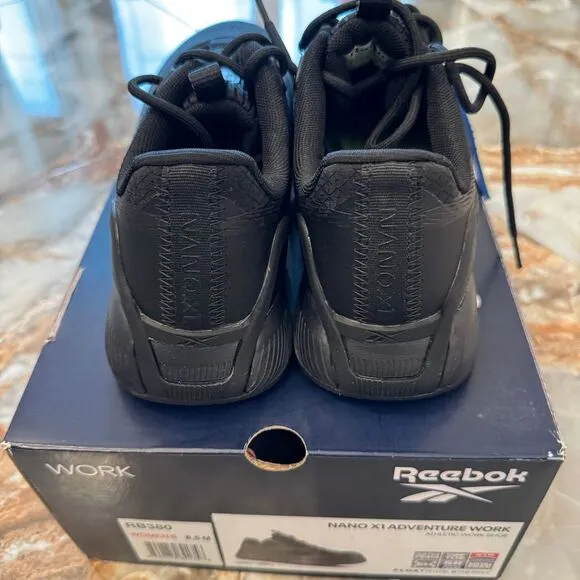 Reebok Nano X1 Adventure Work Athletic Shoes‎ Black Composite Toe Safety RB3480